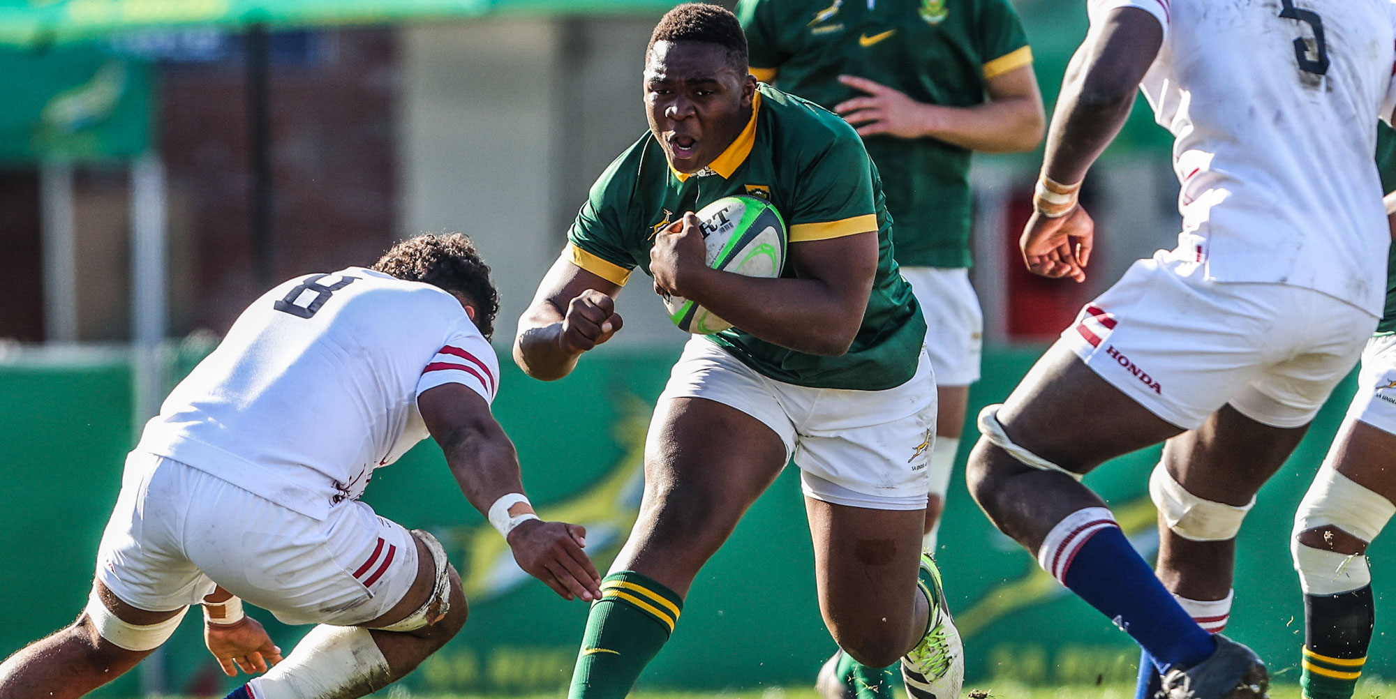 Siphosethu Mnebelele in action against England U18 last year.