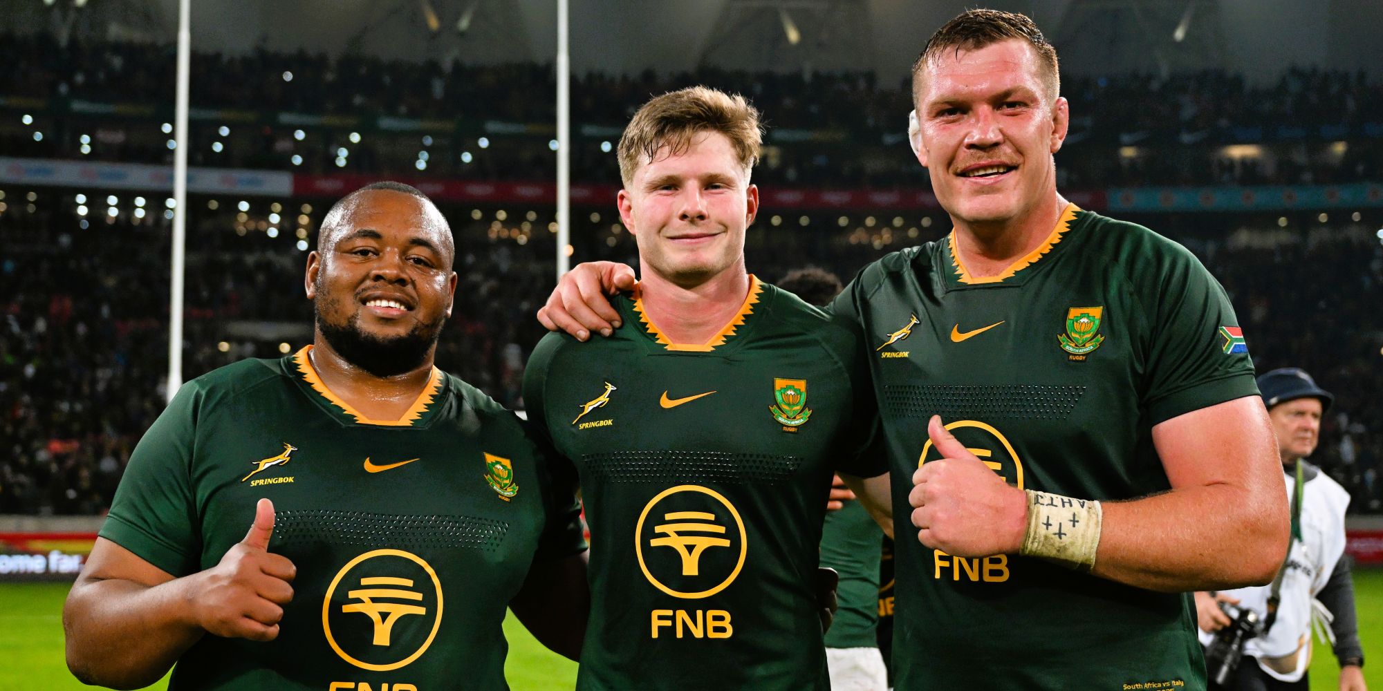 Asenathi Ntlabakanye, Ethan Hooker, and Cobus Wiese.