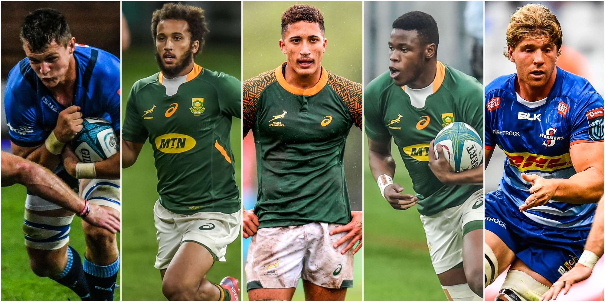 Young Player of the Year nominees (left to right): Louw, Jaden Hendrikse, Jordan Hendrikse, Fassi and Roos.
