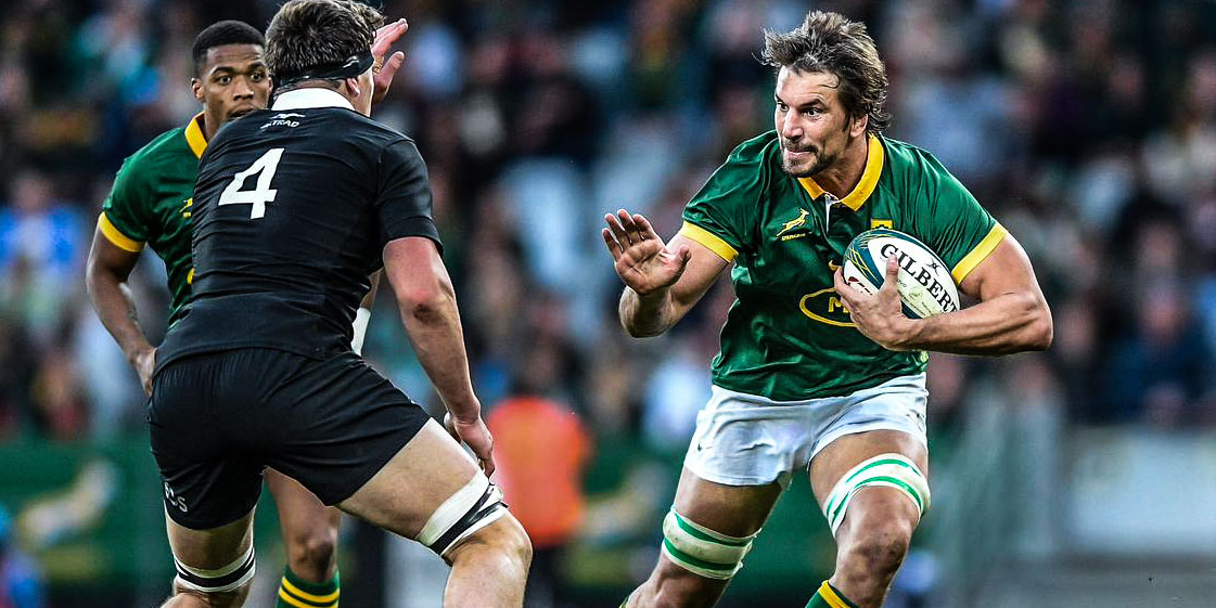 Eben Etzebeth in action against New Zealand earlier this month.