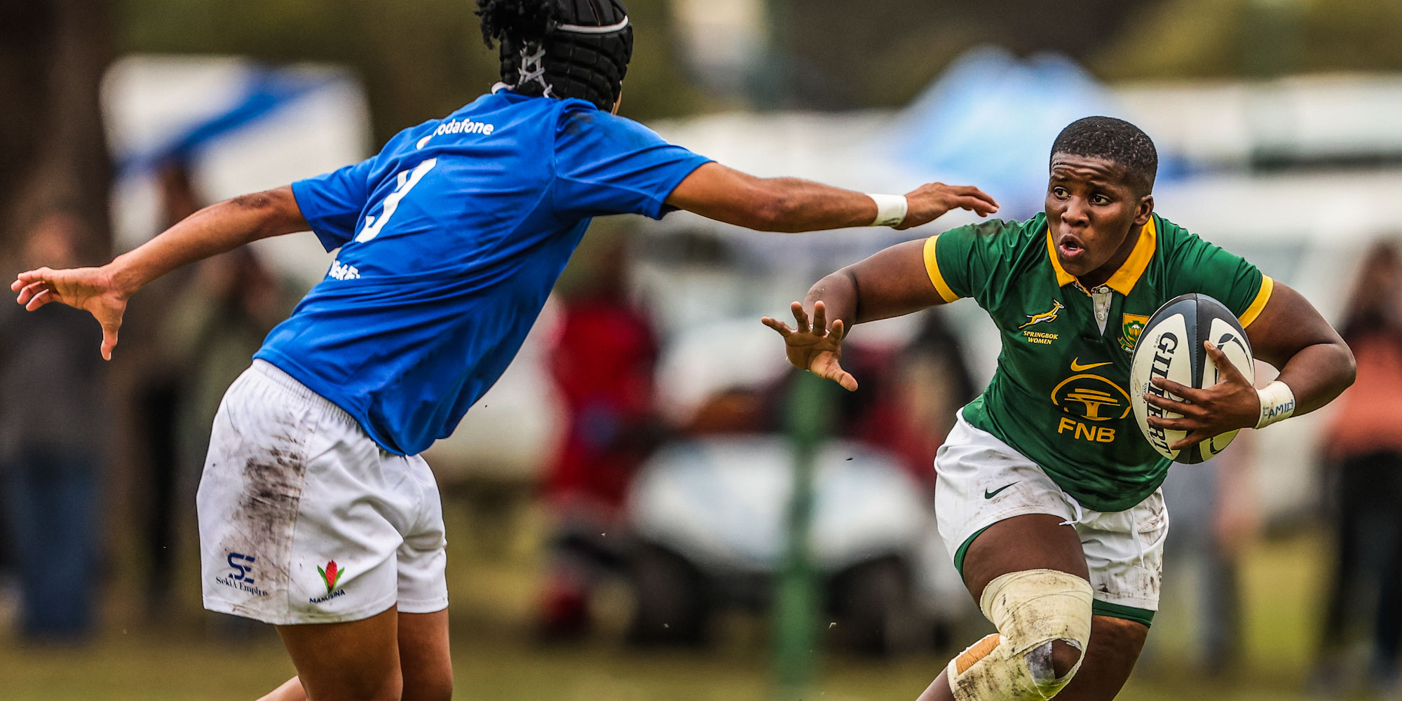 Lusanda Dumke on the attack against Samoa in Hermanus earlier this month.