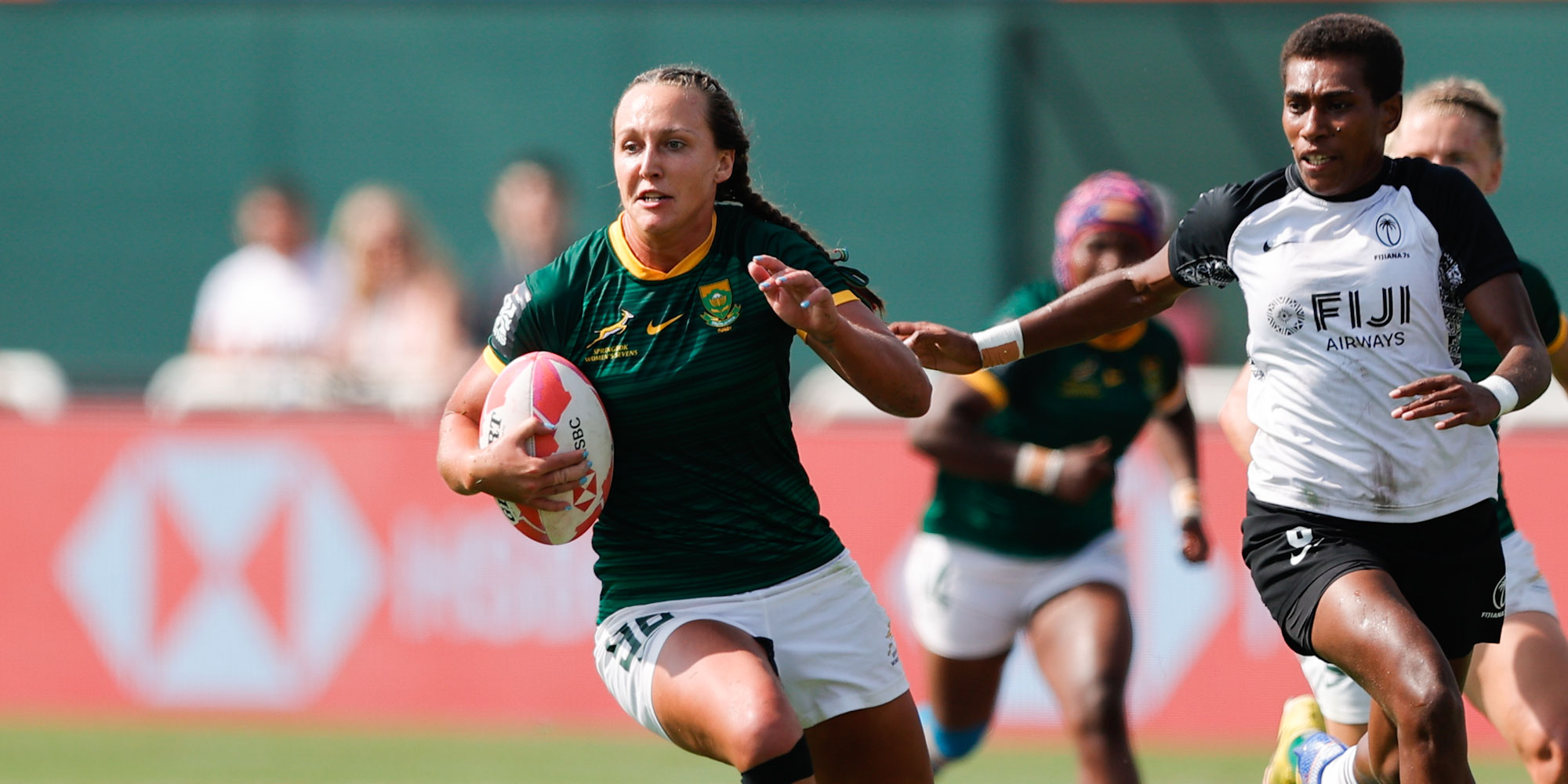 Libbie Janse van Rensburg on the run in Dubai.