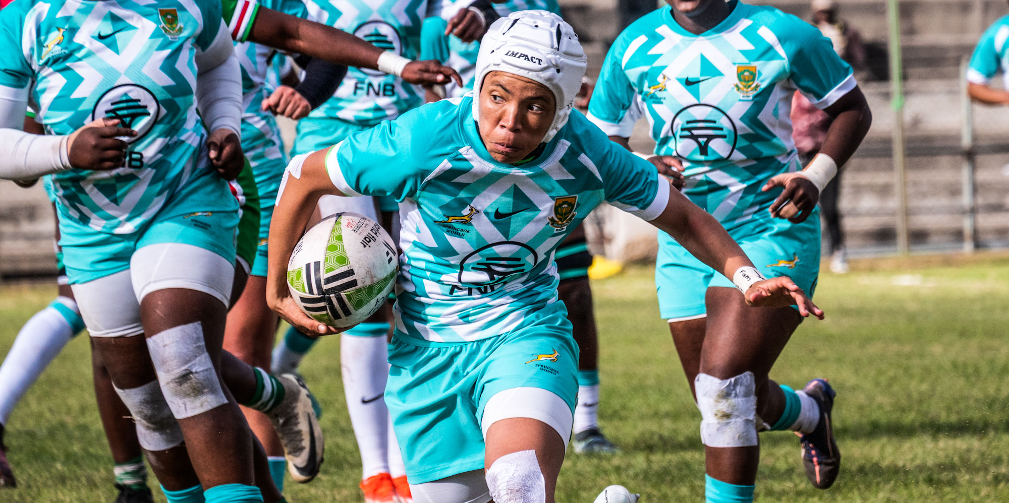 Byrhandre Dolf was elusive on the attack and scored two tries against Madagascar.