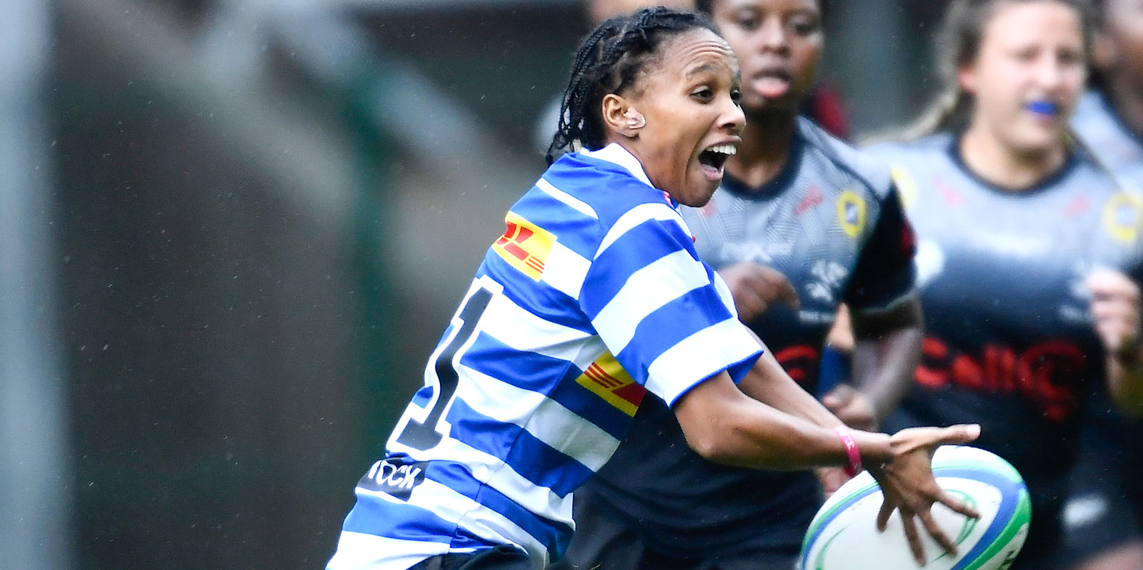 Felicia Jacobs on the run for DHL WP.
