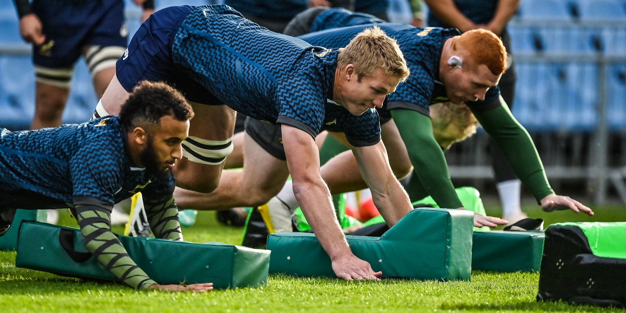 Hard at work on the training field in the Irish capital.