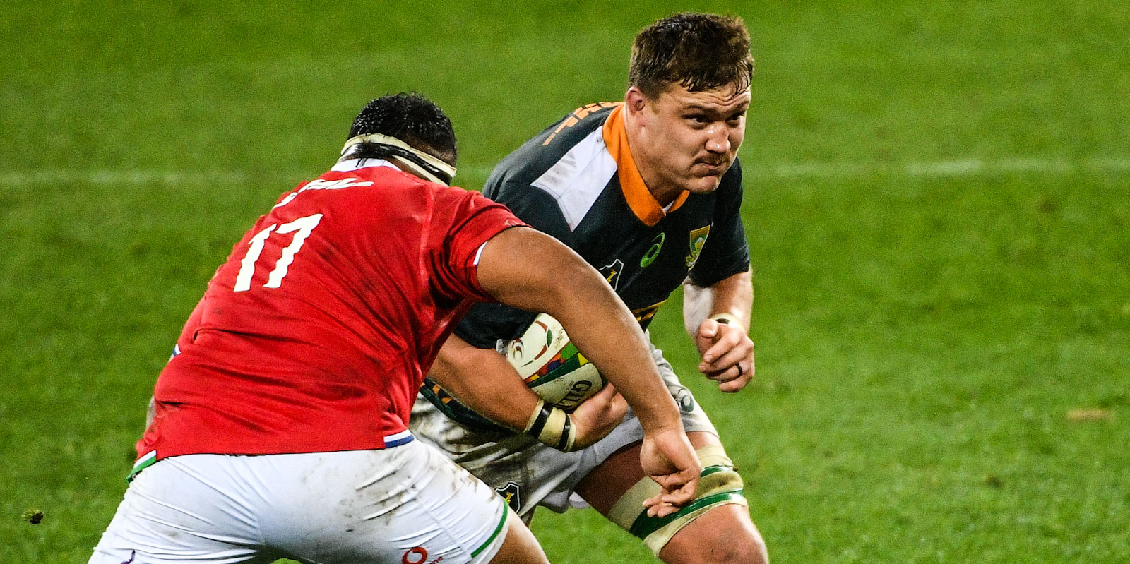 Jasper Wiese in action against the British & Irish Lions.