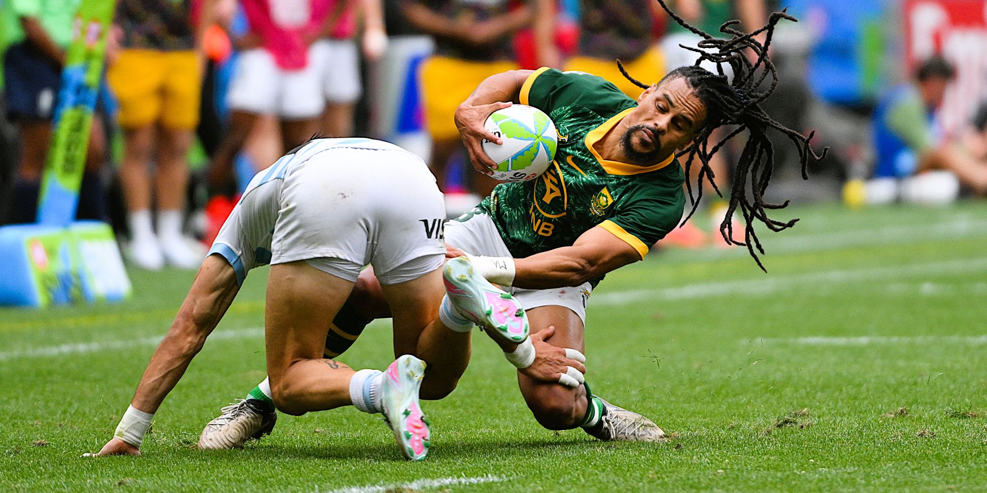 Selvyn Davids in action in the final.