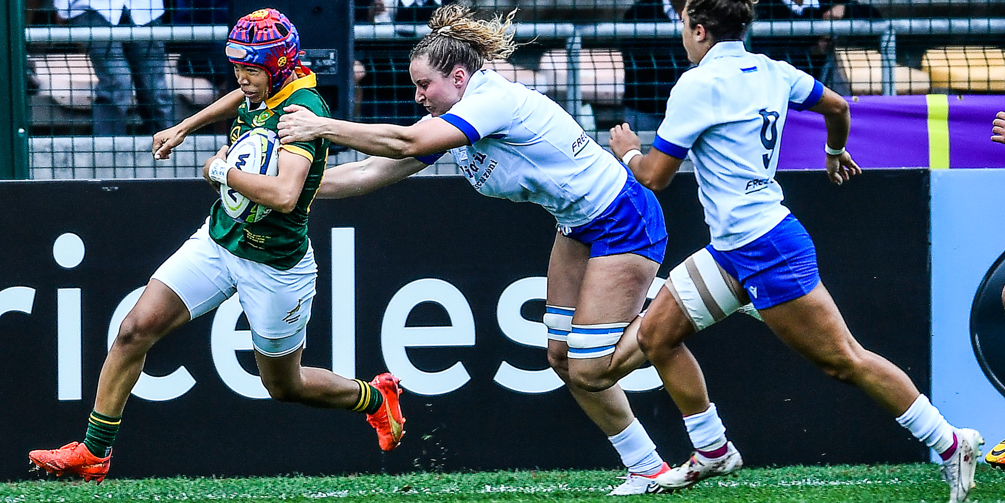 Byrhandre Dolf in action for the Springbok Women in WXV 2 in October.